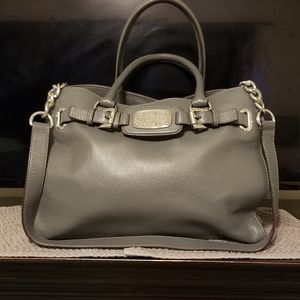 Michael Kors Grey Leather Handbag